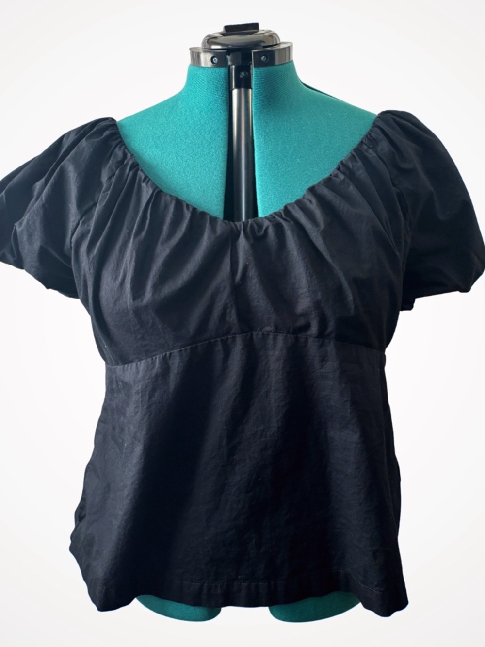 XL Old Navy Black Puff-Sleeve Blouse
